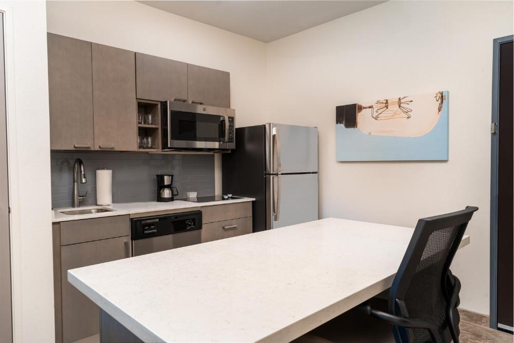 One-Bedroom King Suite with Sofa Bed and Kitchen interior